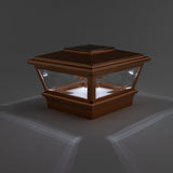 Deckorators 4-in x 4-in 5-Lumen 1-Watt Copper Solar LED Outdoor Post Cap Light (6500 K)