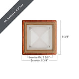 Deckorators 6-in x 6-in 6-Lumen 1-Watt Copper Battery-operated LED Outdoor Post Cap Light (6500 K)