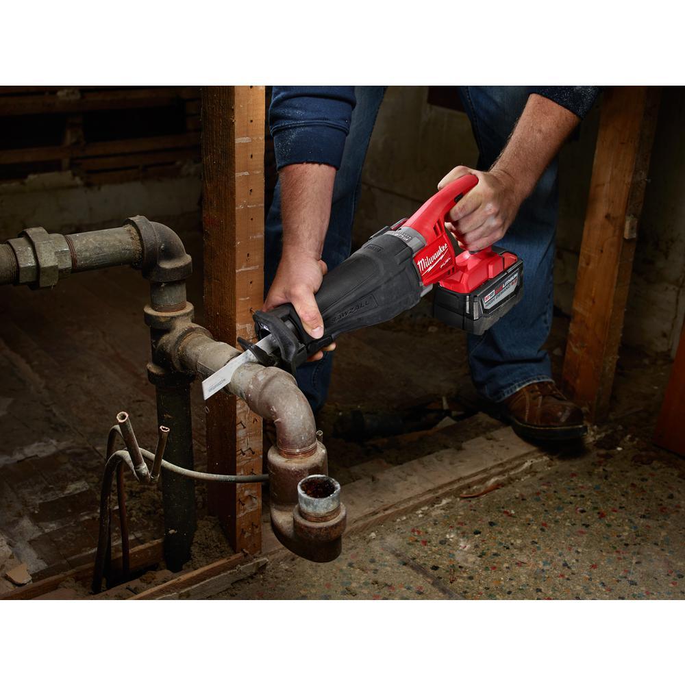 M18 FUEL 18-Volt Lithium-Ion Brushless Cordless SAWZALL Reciprocating Saw Kit W/(2) 9.0Ah Batteries & Hard Case - Super Arbor