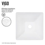 Hibiscus White Matte Stone Vessel Bathroom Sink and Linus Bathroom Vessel Faucet in Antique Rubbed Bronze w/ Pop up - Super Arbor
