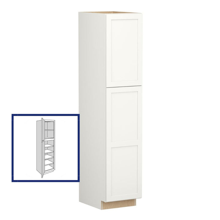 Shenandoah PRO Express Breckenridge 18-in W x 84-in H x 24-in D Linen Full Overlay Pantry Fully Assembled Plywood Cabinet (Recessed Panel Shaker Door Style)