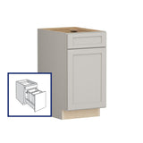 Shenandoah PRO Express Breckenridge 18-in W x 34.5-in H x 24-in D Stone Full Overlay Pull-out Wastebasket Base Fully Assembled Plywood Cabinet