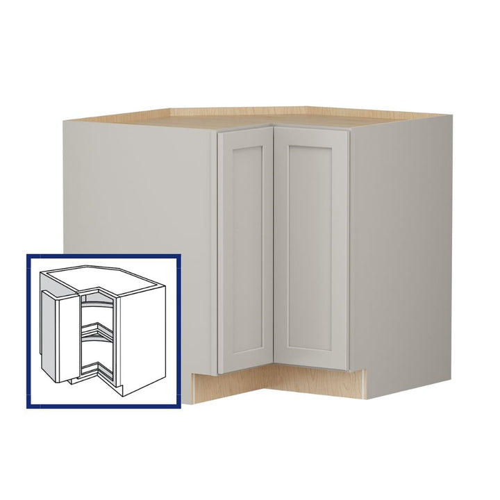 Shenandoah PRO Express Breckenridge 36-in W x 34.5-in H x 24-in D Stone Full Overlay Lazy Susan Corner Base Fully Assembled Plywood Cabinet (Recessed Panel Shaker Style)