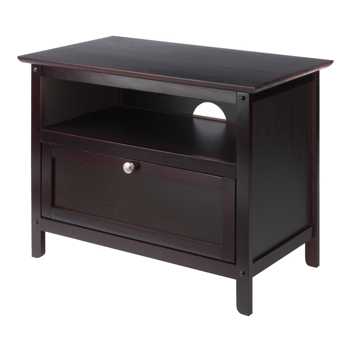 Winsome Wood Zara Transitional Espresso Tv Cabinet (Accommodates TVs up to 32-in)
