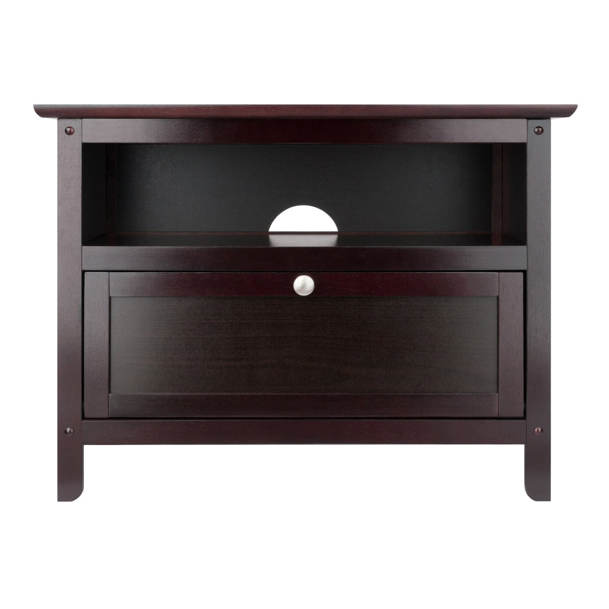 Winsome Wood Zara Transitional Espresso Tv Cabinet (Accommodates TVs up to 32-in)