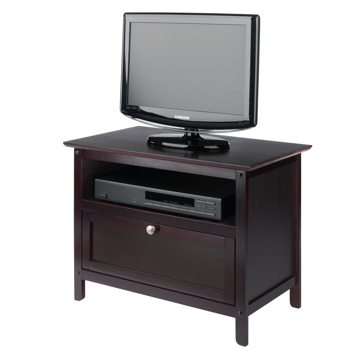 Winsome Wood Zara Transitional Espresso Tv Cabinet (Accommodates TVs up to 32-in)