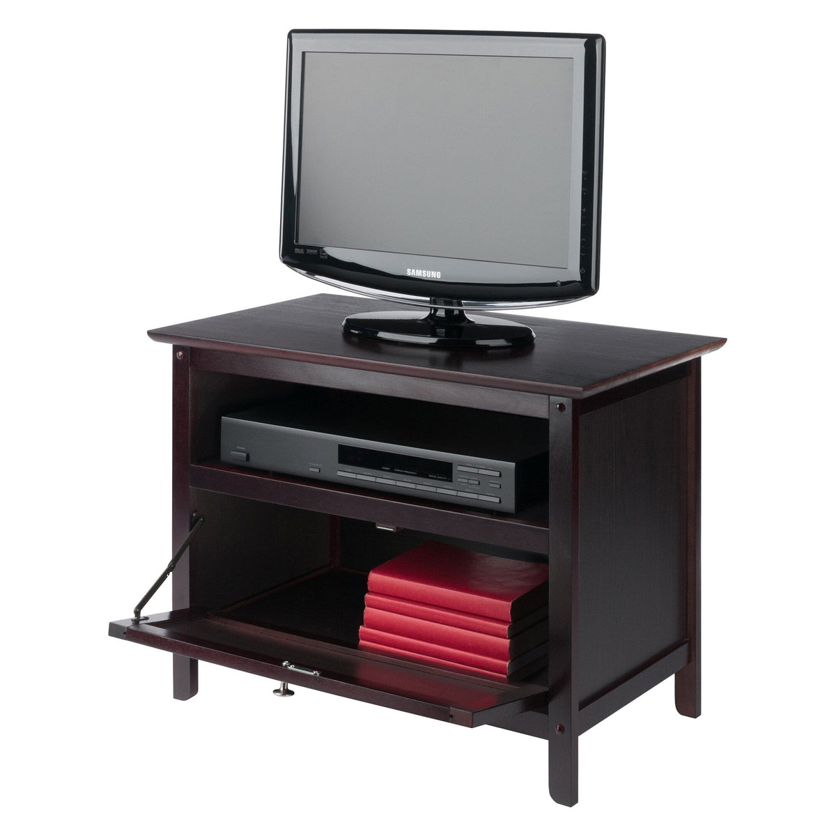 Winsome Wood Zara Transitional Espresso Tv Cabinet (Accommodates TVs up to 32-in)