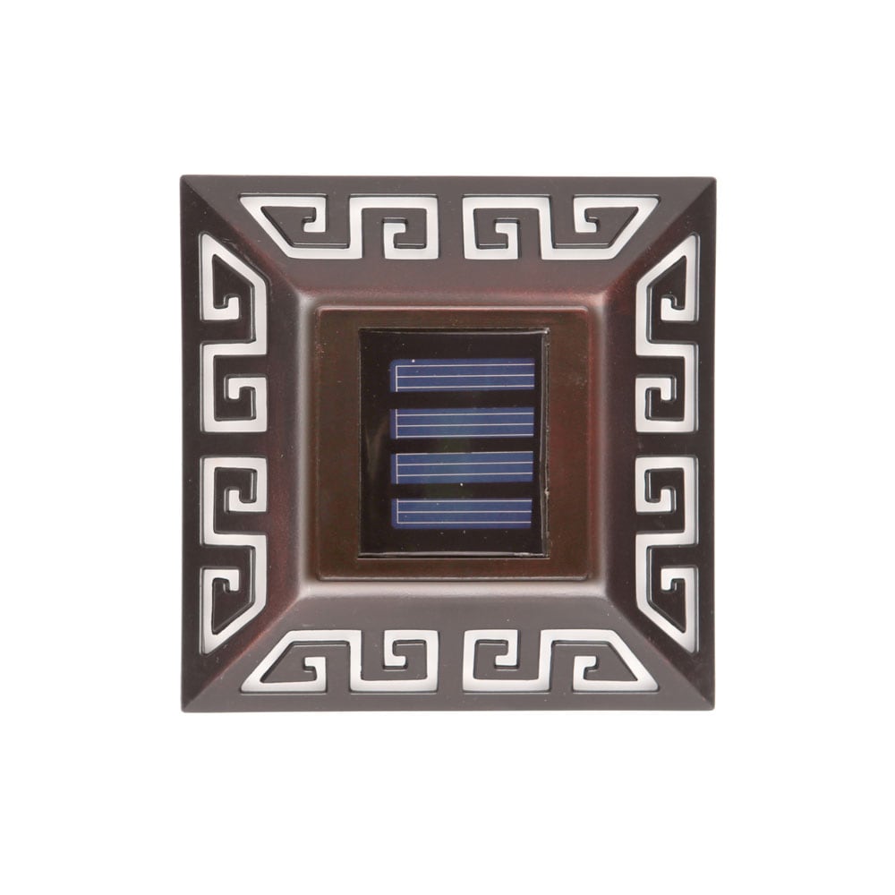 Deckorators 4-in x 4-in 2-Lumen 1-Watt Bronze Solar LED Outdoor Post Cap Light (3000 K)