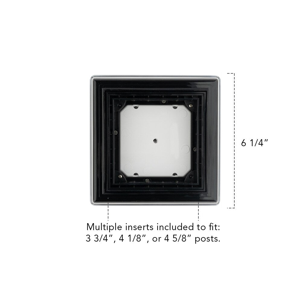 Deckorators 4-in x 4-in 5-Lumen 1-Watt Black Battery-operated LED Outdoor Post Cap Light (6500 K)