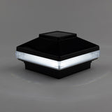 Deckorators 4-in x 4-in 5-Lumen 1-Watt Black Battery-operated LED Outdoor Post Cap Light (6500 K)