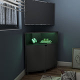 Furniture of America Leto Black Contemporary/Modern Mdf Media Cabinet