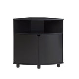 Furniture of America Leto Black Contemporary/Modern Mdf Media Cabinet