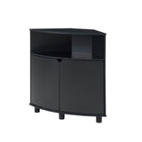 Furniture of America Leto Black Contemporary/Modern Mdf Media Cabinet