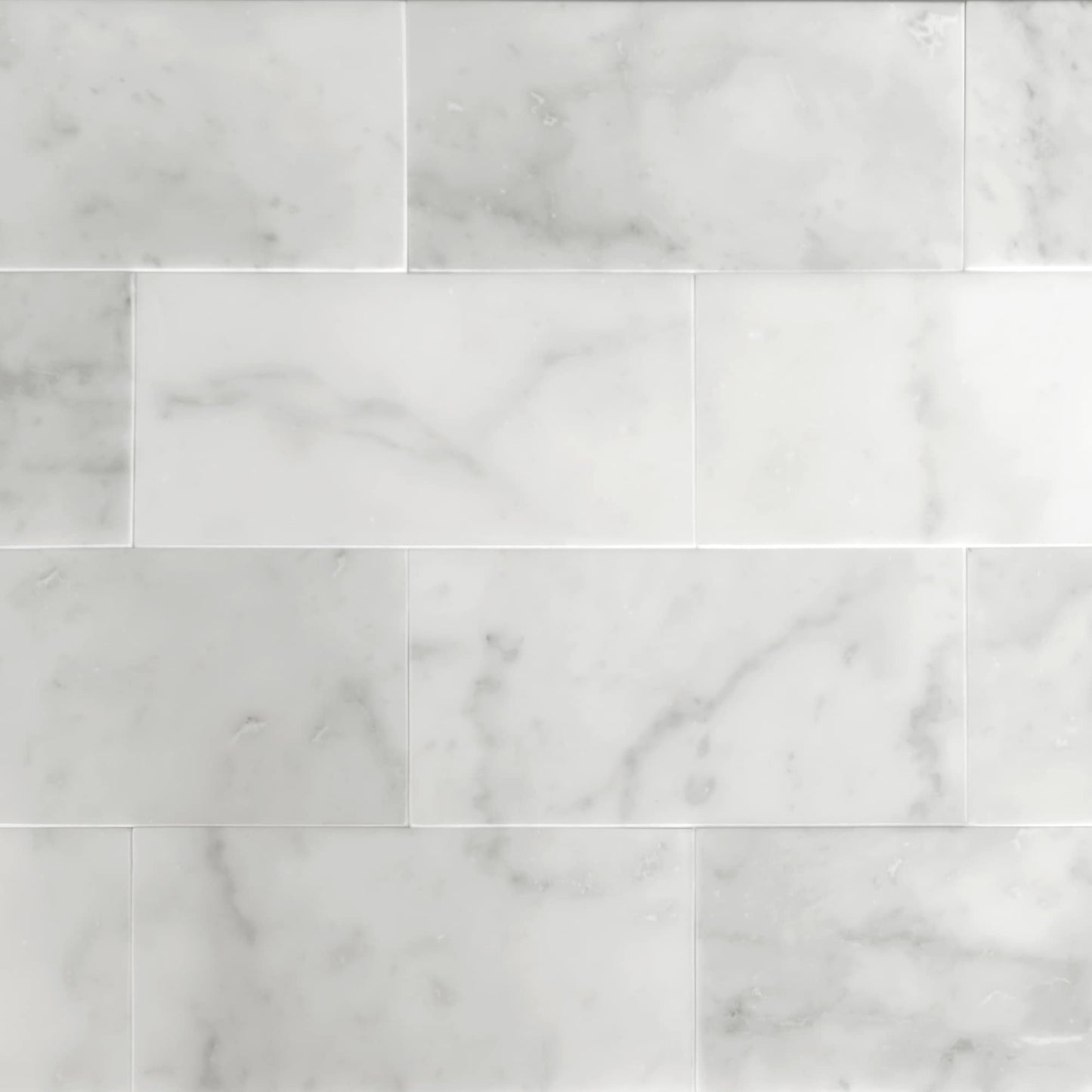SUNWINGS Subway Carrara White 3-in x 6-in Honed Natural stone Marble Marble look Peel and stick Mosaic Wall Tile product image