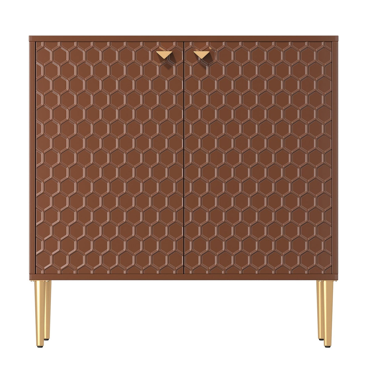 Mondawe 2 Doors Locker Accent Cabinet Chests Coffee