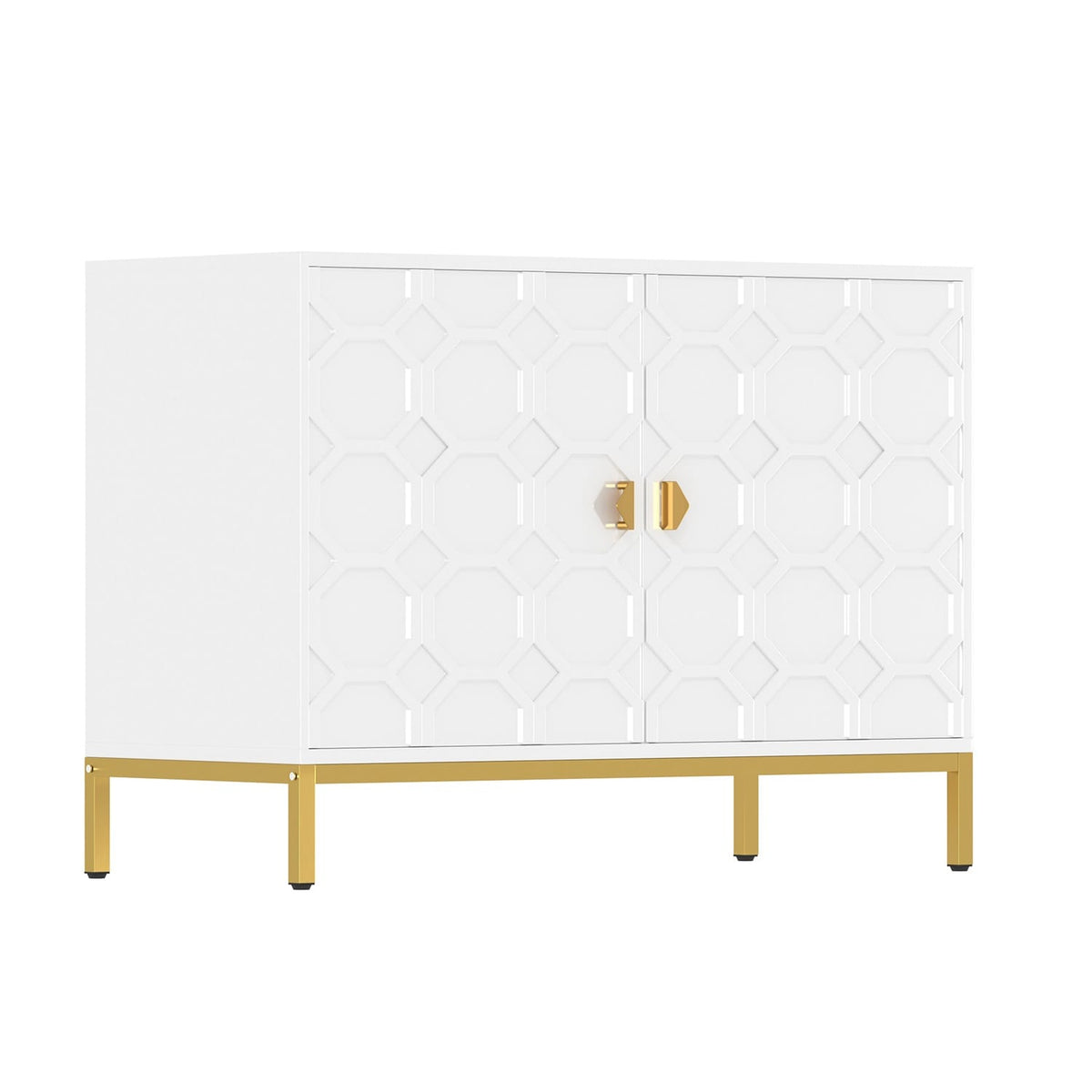 Mondawe 40 in. 2-Door Accent Cabinet Chests, White