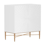 Mondawe 29.5 in. 2-Door Modern Accent Cabinet Chests, White