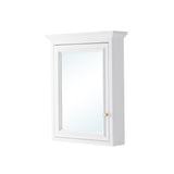 WELLFOR GRACE Solid Wood 24-in x 30-in Surface Mount White Mirrored Soft Close Medicine Cabinet