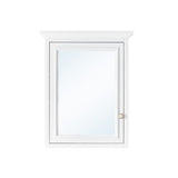 WELLFOR GRACE Solid Wood 24-in x 30-in Surface Mount White Mirrored Soft Close Medicine Cabinet
