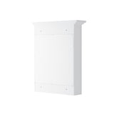 WELLFOR GRACE Solid Wood 24-in x 30-in Surface Mount White Mirrored Soft Close Medicine Cabinet