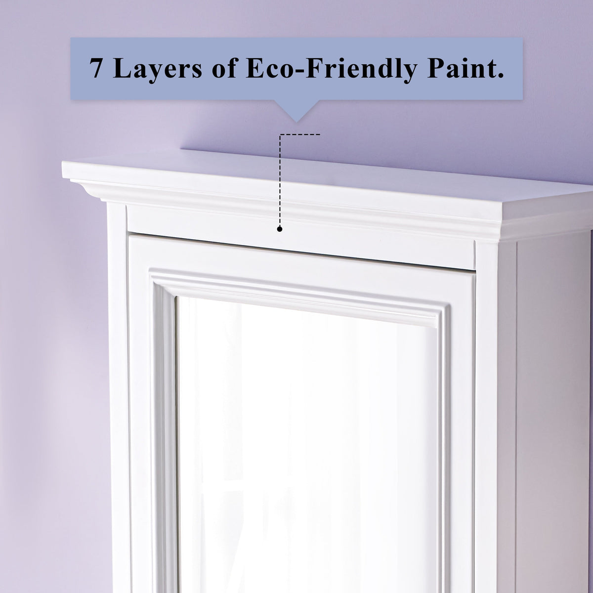 WELLFOR GRACE Solid Wood 24-in x 30-in Surface Mount White Mirrored Soft Close Medicine Cabinet