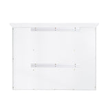 WELLFOR GRACE Solid Wood 40-in x 30-in Surface Mount White Mirrored Soft Close Medicine Cabinet