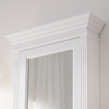 WELLFOR GRACE Solid Wood 24-in x 30-in Surface Mount White Mirrored Soft Close Medicine Cabinet