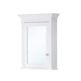 WELLFOR GRACE Solid Wood 24-in x 30-in Surface Mount White Mirrored Soft Close Medicine Cabinet