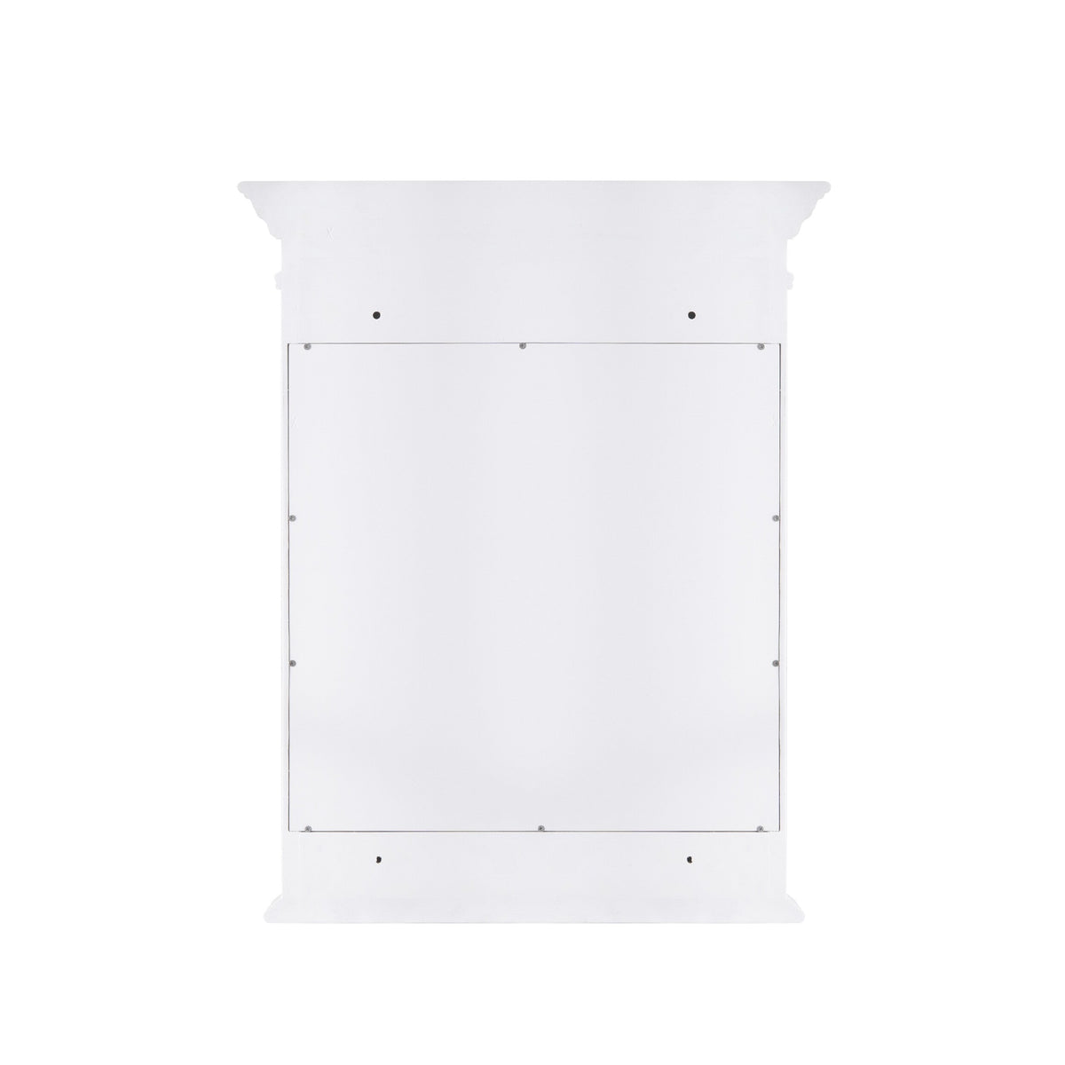 WELLFOR GRACE Solid Wood 24-in x 30-in Surface Mount White Mirrored Soft Close Medicine Cabinet