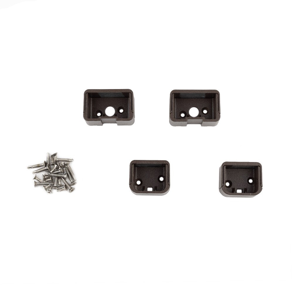 Deckorators 5.0625-in x 2.5-in Contemporary Aluminum Weathered Brown Aluminum Rail Bracket (4-Pack)