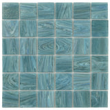 Apollo Tile Celestial Yale Blue 12-in x 12-in Glossy Glass Uniform Squares Floor and Wall Tile (20-sq. ft/ Carton)