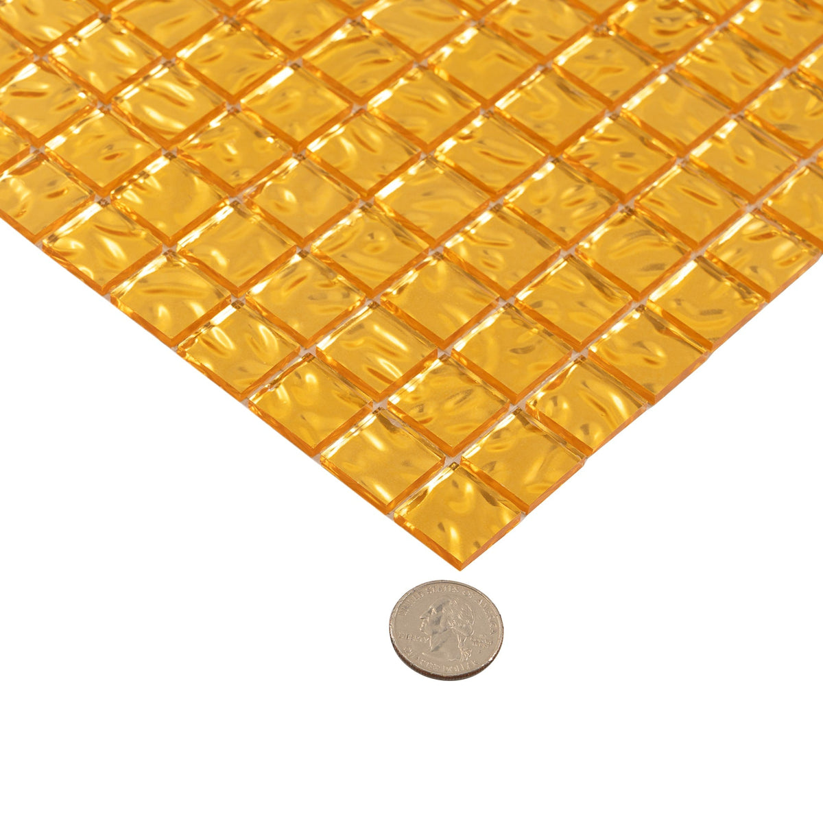 Apollo Tile Altin Shimmer Gold 12-in x 12-in Glossy Glass Uniform Squares Floor and Wall Tile (20-sq. ft/ Carton)