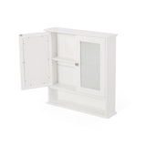WELLFOR 22.25-in x 23-in x 5.25-in White Bathroom Wall Cabinet