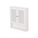 WELLFOR 22.25-in x 23-in x 5.25-in White Bathroom Wall Cabinet