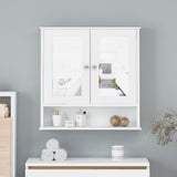 WELLFOR 22.25-in x 23-in x 5.25-in White Bathroom Wall Cabinet