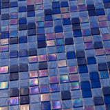 Apollo Tile Mingles Blue 11-1/2-in x 11-1/2-in Glossy Glass Uniform Squares Floor and Wall Tile (18.69-sq. ft/ Carton)