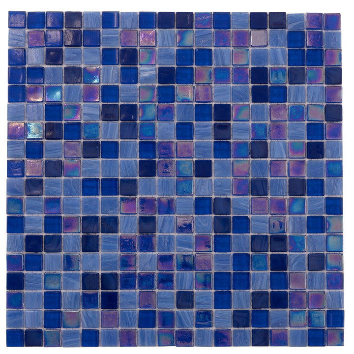 Apollo Tile Mingles Blue 11-1/2-in x 11-1/2-in Glossy Glass Uniform Squares Floor and Wall Tile (18.69-sq. ft/ Carton)