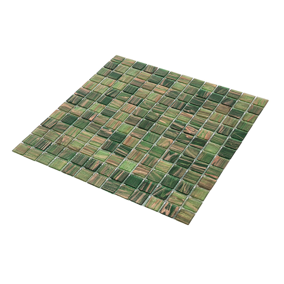 Apollo Tile Mingles Moss Green 12-in x 12-in Glossy Glass Uniform Squares Floor and Wall Tile (20-sq. ft/ Carton)