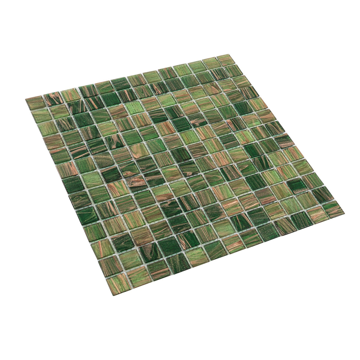 Apollo Tile Mingles Moss Green 12-in x 12-in Glossy Glass Uniform Squares Floor and Wall Tile (20-sq. ft/ Carton)