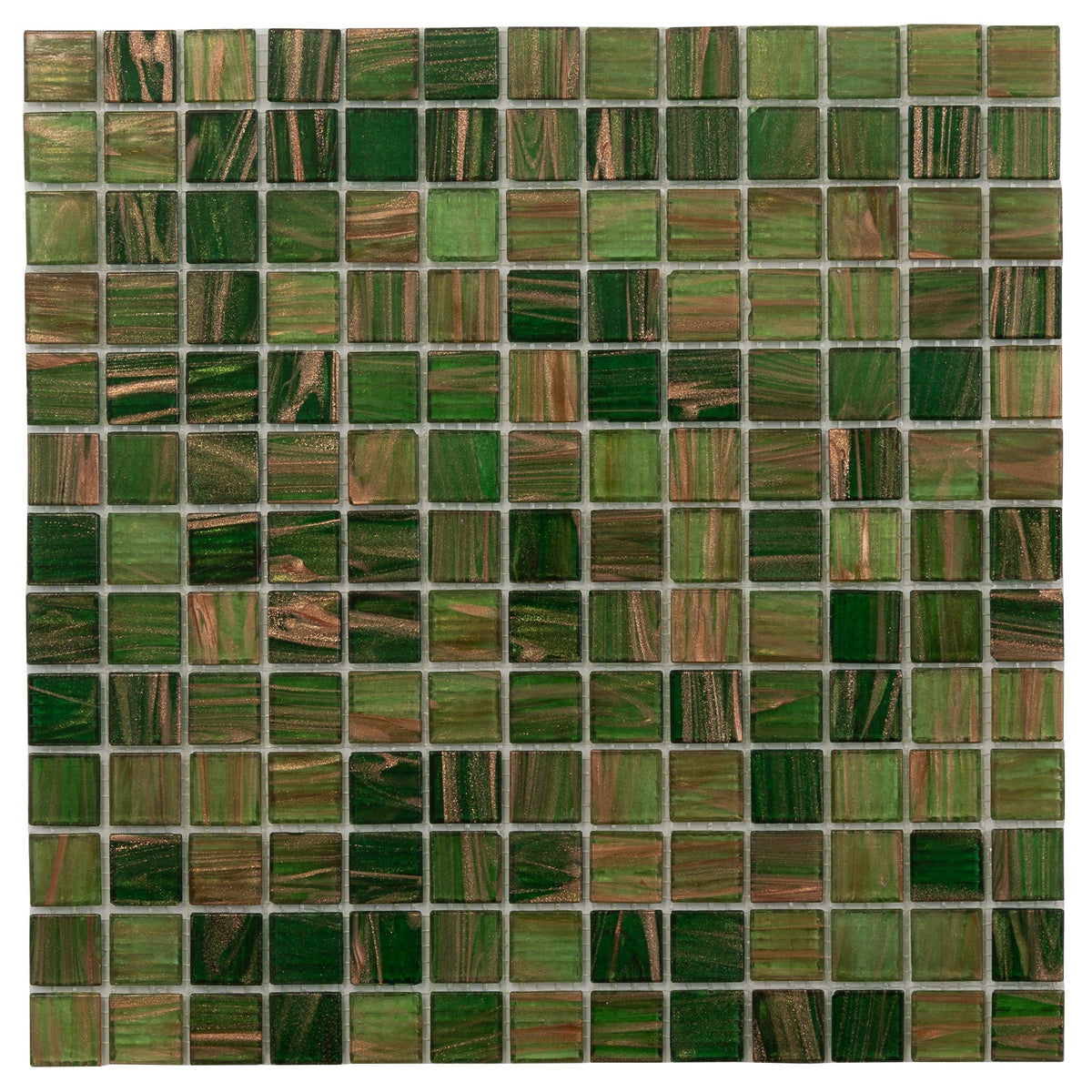 Apollo Tile Mingles Moss Green 12-in x 12-in Glossy Glass Uniform Squares Floor and Wall Tile (20-sq. ft/ Carton)
