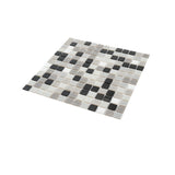 Apollo Tile Mingles Gray and Black 12-in x 12-in Glossy Glass Uniform Squares Floor and Wall Tile (20-sq. ft/ Carton)