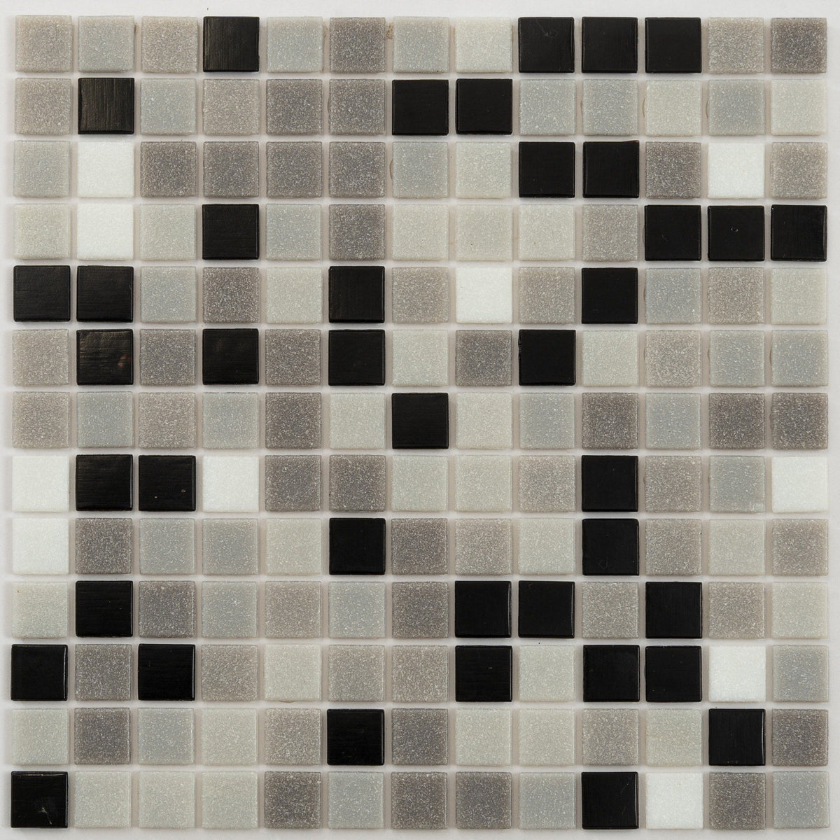 Apollo Tile Mingles Gray and Black 12-in x 12-in Glossy Glass Uniform Squares Floor and Wall Tile (20-sq. ft/ Carton)