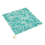 Apollo Tile Skosh Aqua Green 11-1/2-in x 11-1/2-in Glossy Glass Uniform Squares Floor and Wall Tile (18.69-sq. ft/ Carton)