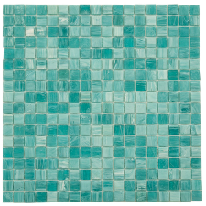 Apollo Tile Skosh Aqua Green 11-1/2-in x 11-1/2-in Glossy Glass Uniform Squares Floor and Wall Tile (18.69-sq. ft/ Carton)