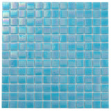 Apollo Tile Nacreous Turquoise Blue 12-in x 12-in Glossy Glass Uniform Squares Floor and Wall Tile (20-sq. ft/ Carton)