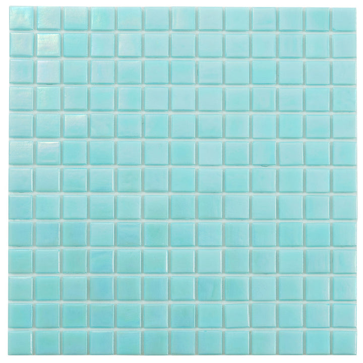 Apollo Tile Nacreous Sky Blue 12-in x 12-in Glossy Glass Uniform Squares Floor and Wall Tile (20-sq. ft/ Carton)