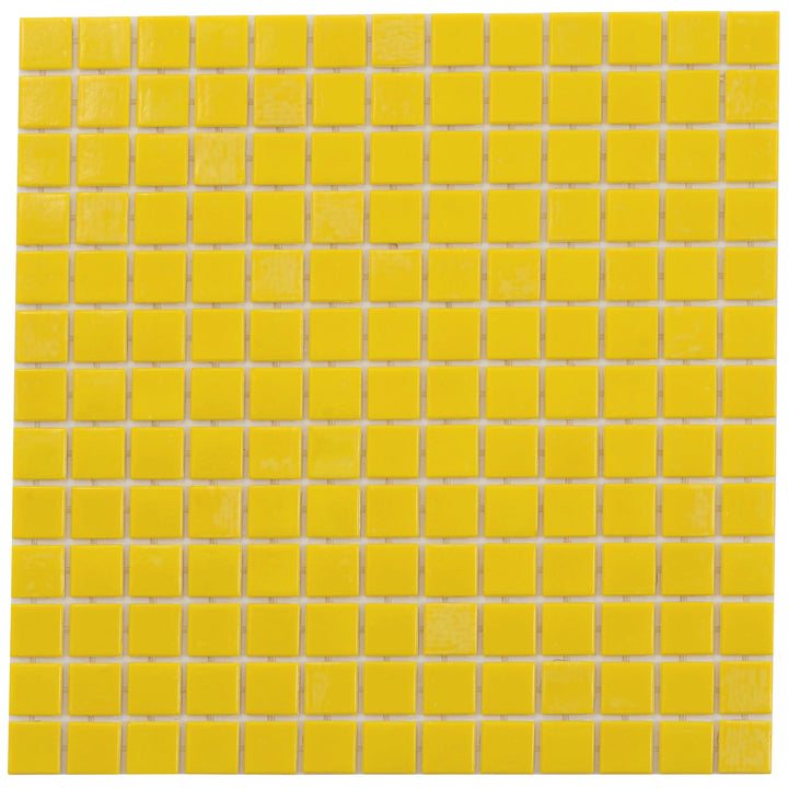 Apollo Tile Dune Lemon Yellow 12-in x 12-in Glossy Glass Uniform Squares Floor and Wall Tile (20-sq. ft/ Carton)