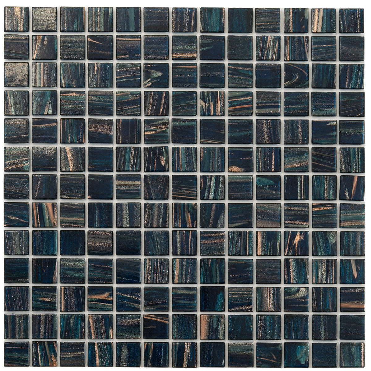 Apollo Tile Celestial Berlin Blue 12-in x 12-in Glossy Glass Uniform Squares Floor and Wall Tile (20-sq. ft/ Carton)