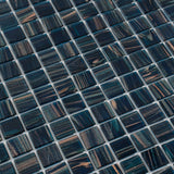 Apollo Tile Celestial Berlin Blue 12-in x 12-in Glossy Glass Uniform Squares Floor and Wall Tile (20-sq. ft/ Carton)