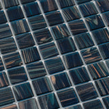 Apollo Tile Celestial Berlin Blue 12-in x 12-in Glossy Glass Uniform Squares Floor and Wall Tile (20-sq. ft/ Carton)